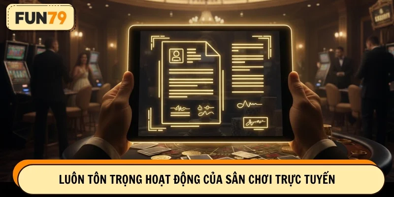 Luôn tôn trọng hoạt động của sân chơi trực tuyến